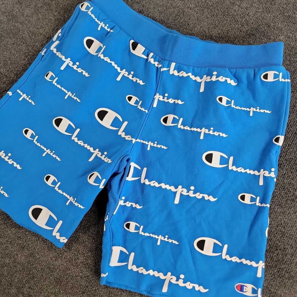 Champion Men Reverse Weave CutOff Active Shorts Xl AOP Blue